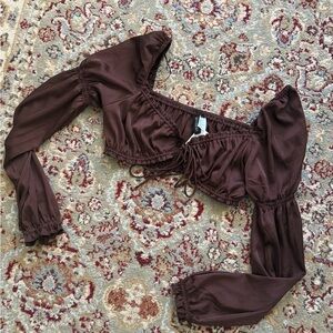 Brown Crop Top